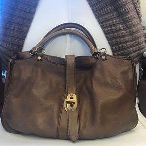 Authentic Burberry Buffalo Leather Satchel bag.
